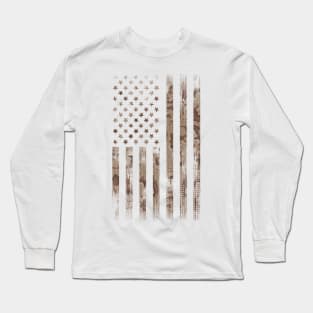 Desert Camo American Flag Military Tactical Long Sleeve T-Shirt